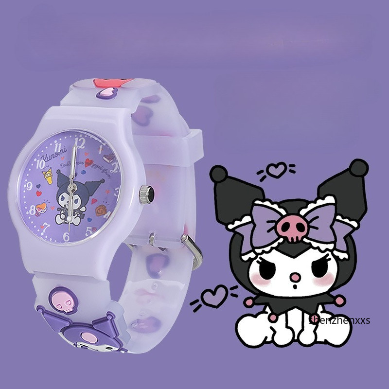SANRIO นาฬิกาควอตซ์ดีไซน์การ์ตูน สำหรับเด็กชายและเด็กหญิง เหมาะสำหรับน้องๆ ในโรงเรียน