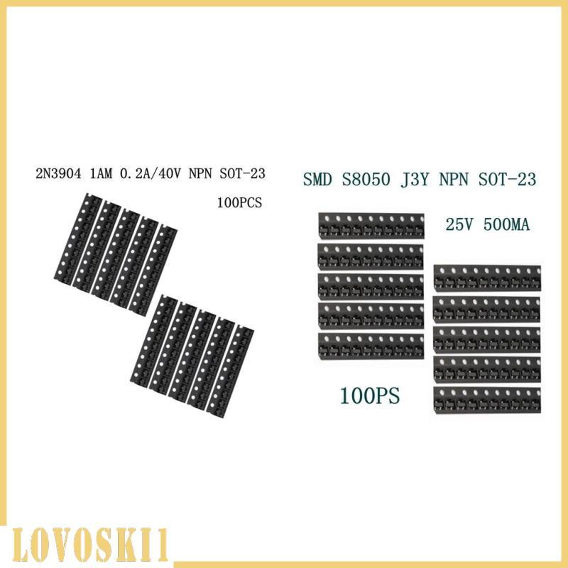 [Lovoski1] 100 ชิ้น MMBT3904 1AM/S8050 J3Y 40V 200Ma/25V 500Ma NPN ทรานซิสเตอร์ SMD SOT23