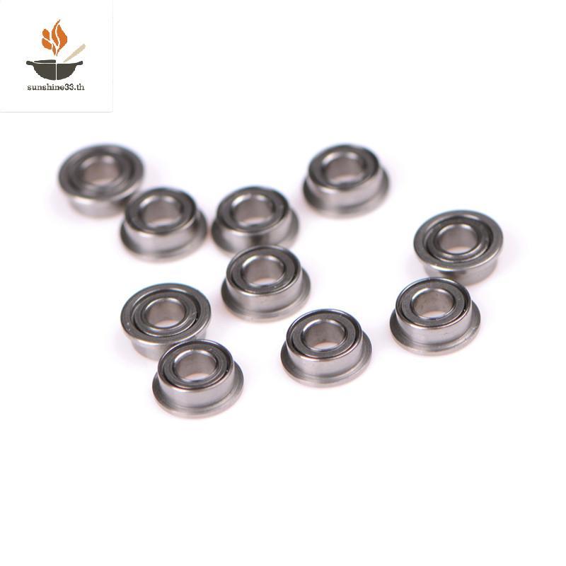 THSUN 10PCS MF63zz Mini Metal Double Shielded Flange Ball Bearings (3mmX6mmX2.5mm) TH
