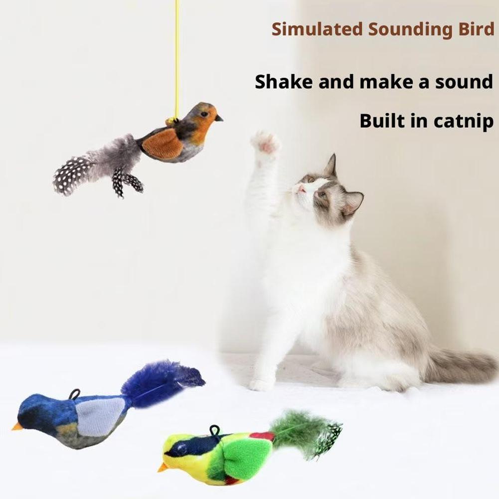 Cat Self-entertainment Toy Physical Mechanical Sound-generating จําลอง Self-entertainment V4k9