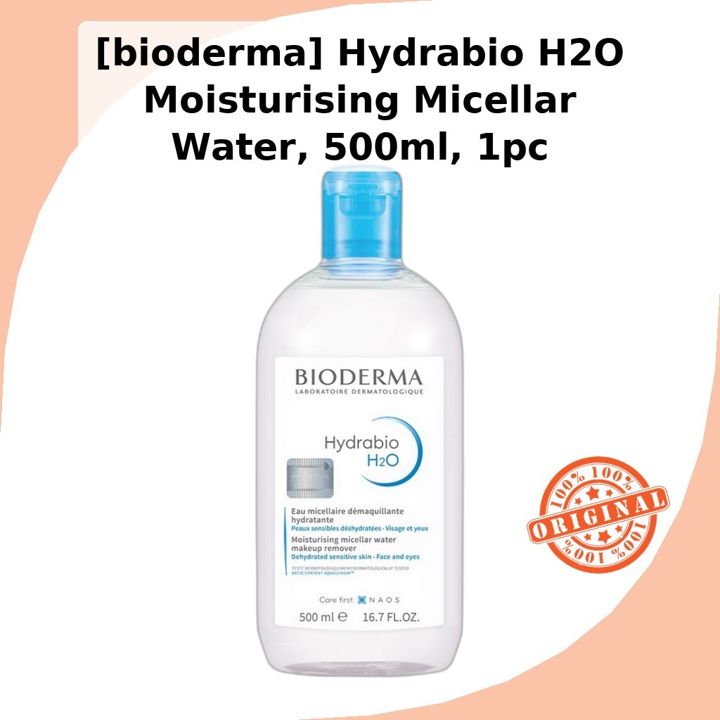 [bioderma] Hydrabio H2O Moisturising Micellar Water, 500ml, 1 ชิ้น / Korean Micellar Water / Makeup 