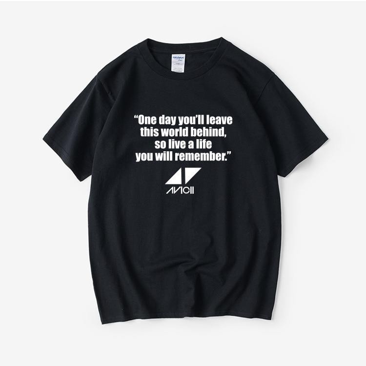 [COD]Avicii อุปกรณ์ต่อพ่วง A God Hundred Great อิเล็กทรอนิกส์เพลง DJ Avicii Memorial Pop Rock เสื้อย