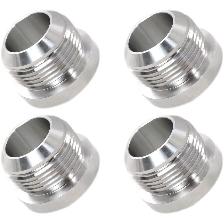 An16, 16 An Male Billet 6061t6 Aluminium Weld On Fitting Bung (4 ชิ้น)