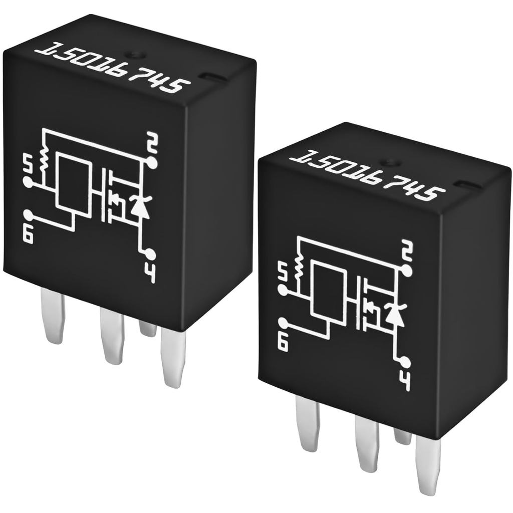 (แพ็ค 2) รีเลย์ 15016745, 601-218 RY560 รีเลย์ไฟหน้า 4 พิน, รองรับ Chevrolet GMC Buick