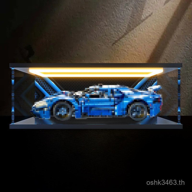 กล่องเก็บของชุดgt Ford Building Blocksรถสปอร์ตMechanical Lightกลับ42154อะคริลิครุ่นเหมาะสําหรับของเล