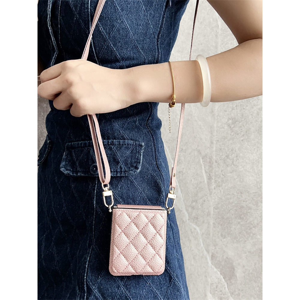 เคส z flip 6 เคส flip6 Xiaoxiangfeng หนังเหมาะสําหรับ Samsung zflip7 เคสโทรศัพท์สไตล์ใหม่หน้าจอพับ C