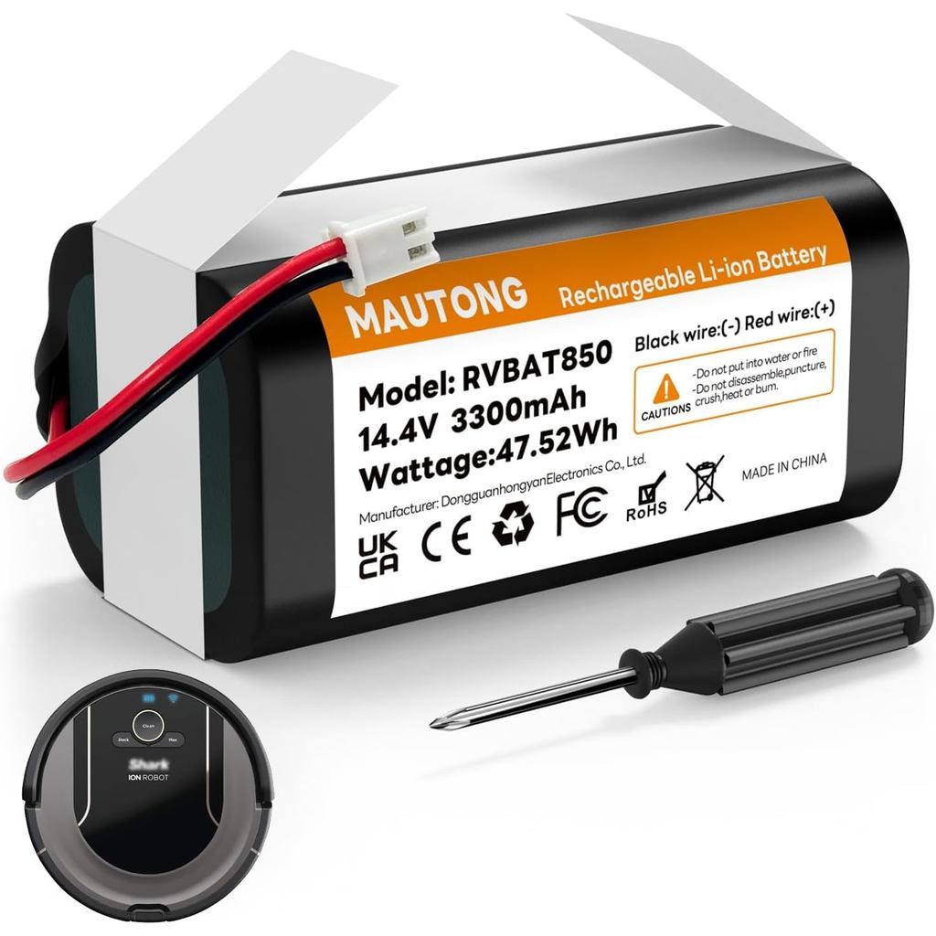 RVBAT850 แบตเตอรี่ทดแทนสําหรับสูญญากาศไอออนฉลาม เข้ากันได้กับแบตเตอรี่ไอออน Shark RVBAT850 RV1001AE 