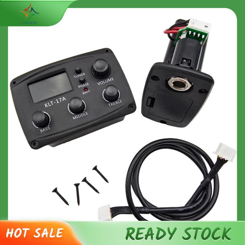 [luxiang.th] -17A กีต้าร์โปร่ง EQ Preamp, พร้อมจูนเนอร์ Procedding ดิจิตอล 3 Band EQ Equalizer พร้อม