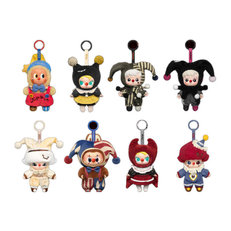 POPMART WHY SO SERIOUS Series จี้ตุ๊กตาไวนิลอินเทรนด์เล่นรูปปริศนากล่องของขวัญ