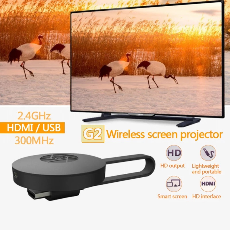 Mirascreen G2 Wireless HDMI Dongle สําหรับ HD Mirroring รองรับ Android, iOS, และ DLNA พร้อมความละเอี