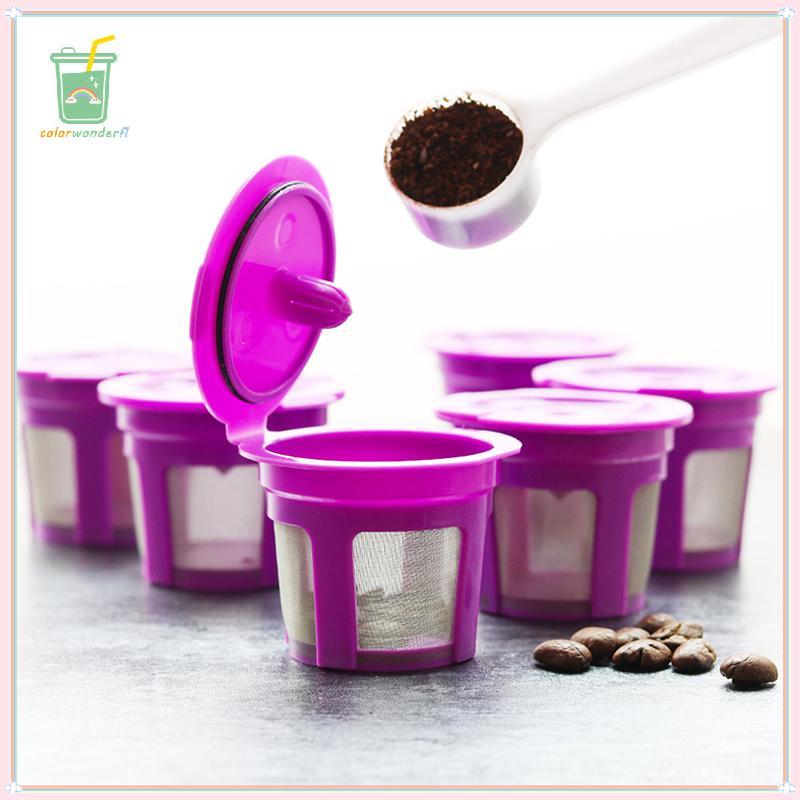 [สี] ถ้วย K แบบใช้ซ้ําได้สําหรับ Keurig - Universal Fit 1.0 & 2.0 เครื่องชงกาแฟ Keurig - ตัวกรองกาแฟ