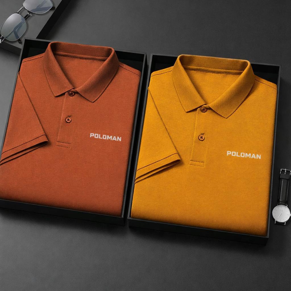 PLM COMBO PLOMAN BASIC เสื้อยืดคอเต่า ICY หรูหรา หรูหรา หรูหรา และผ้าจระเข้สุดเท่ Menswear