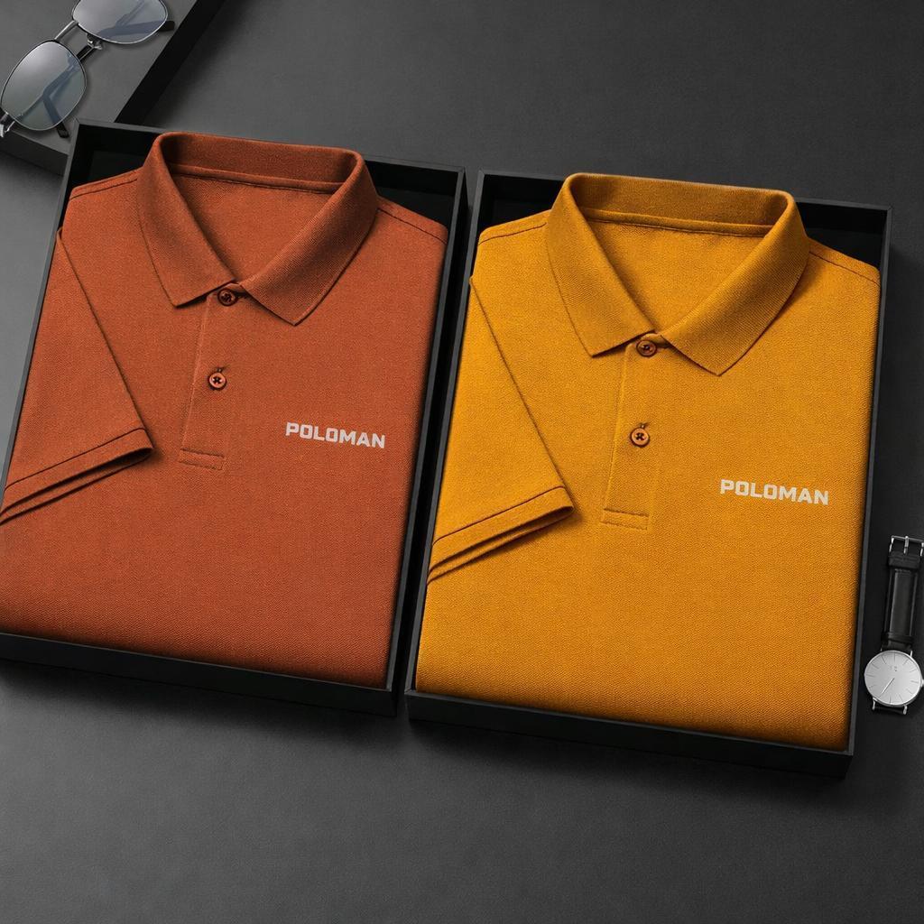 PLM COMBO PLOMAN BASIC เสื้อยืดคอเต่า ICY หรูหรา หรูหรา หรูหรา และผ้าจระเข้สุดเท่ Menswear