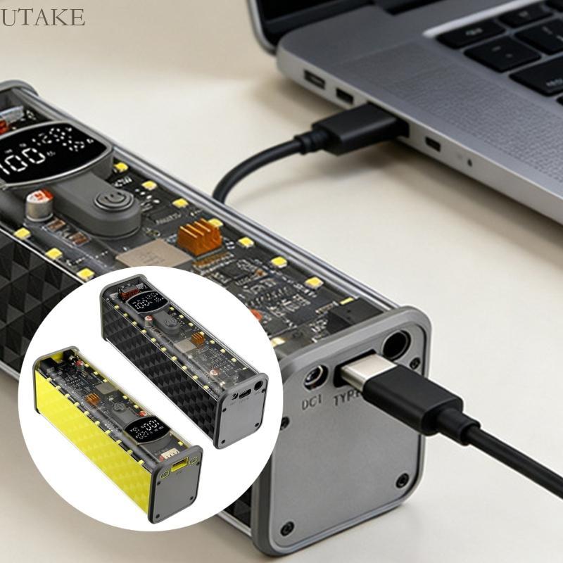 Utake พลาสติก 65W Powerbank Shell ถือ 8x18650 เซลล์แรงดันไฟฟ้าที่ปรับได้เอาต์พุต