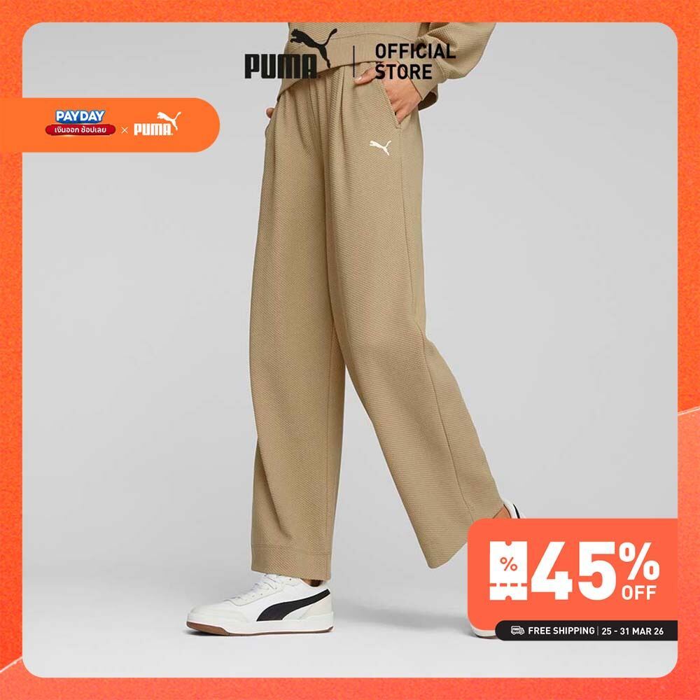 PUMA BASICS - กางเกงผู้หญิงขาตรง HER สีเบจ  67600784