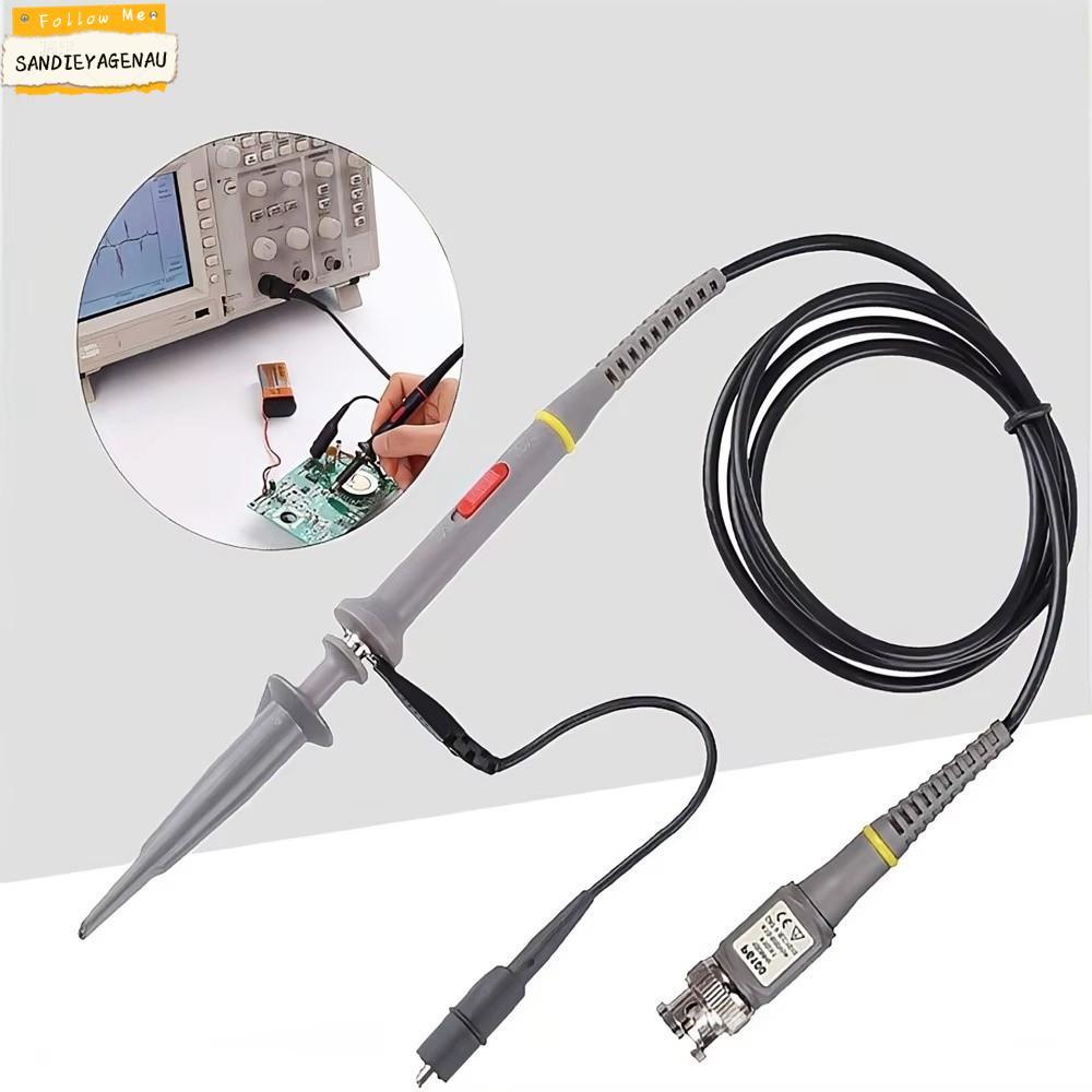 SANDIEGYNAU 1/2 ชิ้น Oscilloscope Probe ชุด, วัดตะกั่ว 100MHz BNC Oscilloscope Probe, แบบพกพาความแม่