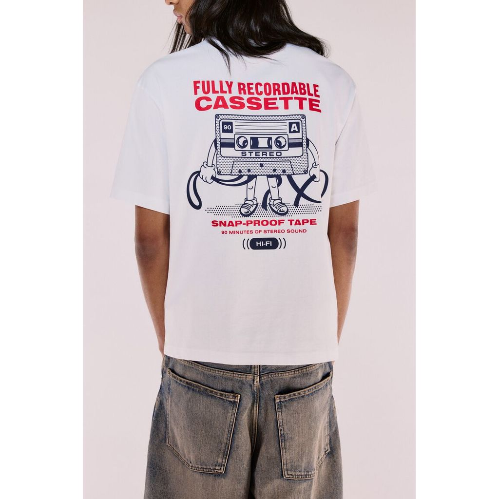 H&M(เอชแอนด์เอ็ม) เสื้อยืดพิมพ์ลายแบบหลวม ผู้ชาย 1034065_12