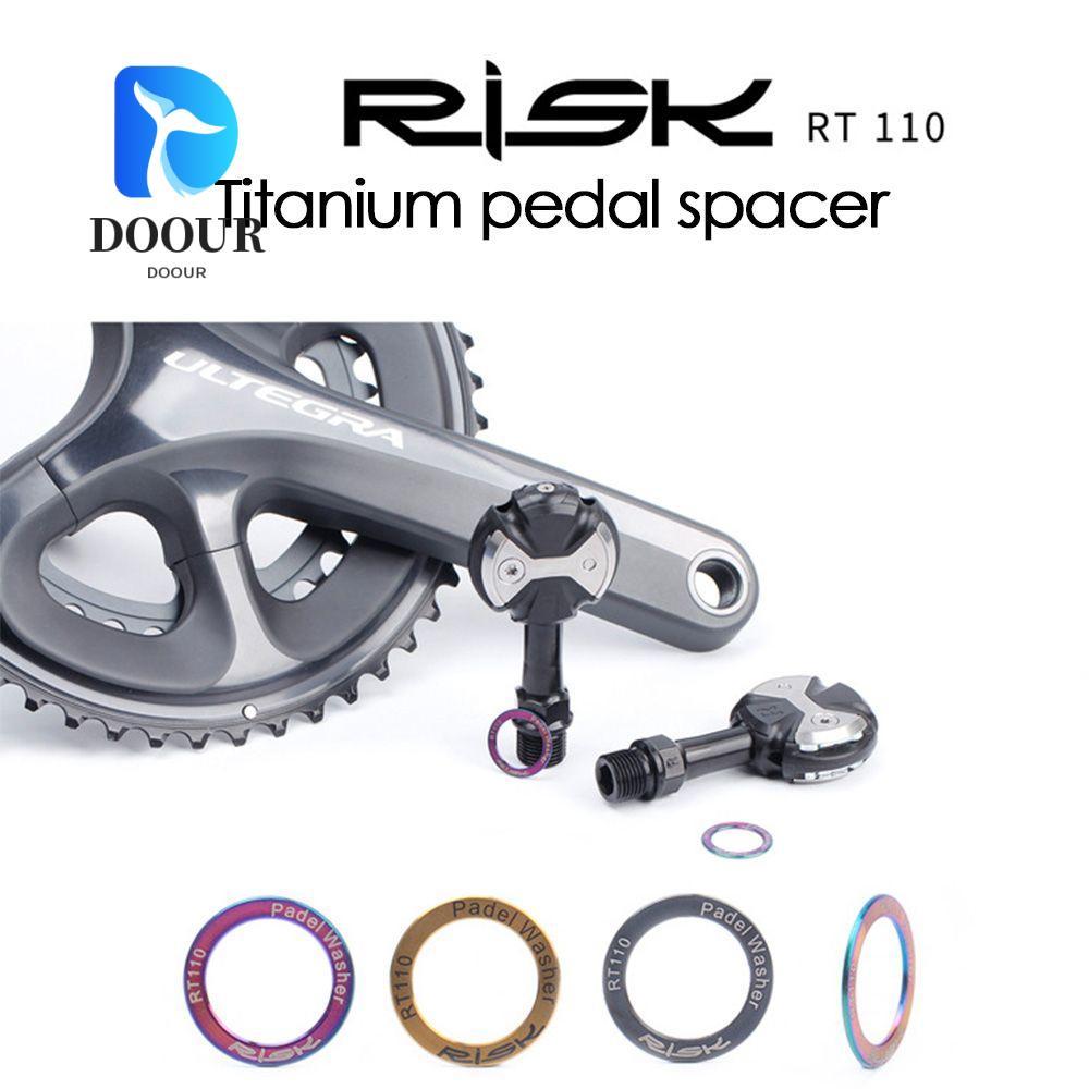 DOOUR Pedal Spacer 2 ชิ้น ทำจากไทเทเนียมกันสนิมสำหรับจักรยาน