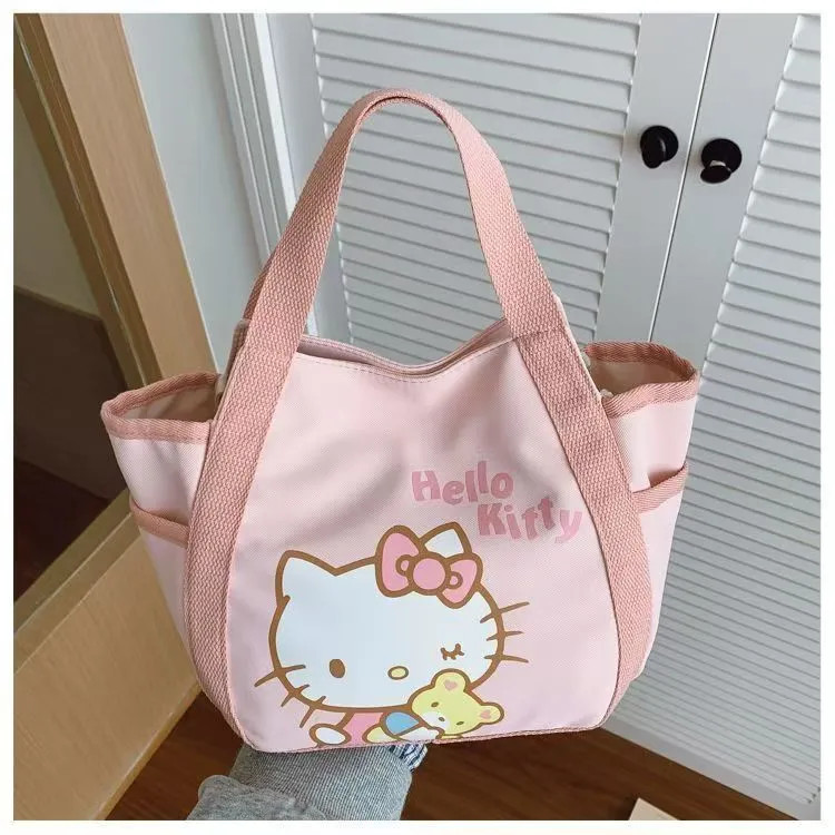 Sanrio KT Cat Hello Kitty Kitty Bag Lunch Bag Shoulder Bag Student Office Worker Large Capacity Commuter Bag Tote Bag Cosmetic Bag