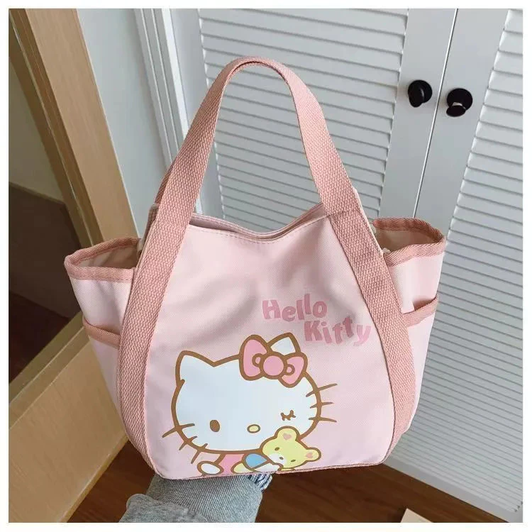 Sanrio KT Cat Hello Kitty Kitty Bag Lunch Bag Shoulder Bag Student Office Worker Large Capacity Commuter Tote Cosmetic