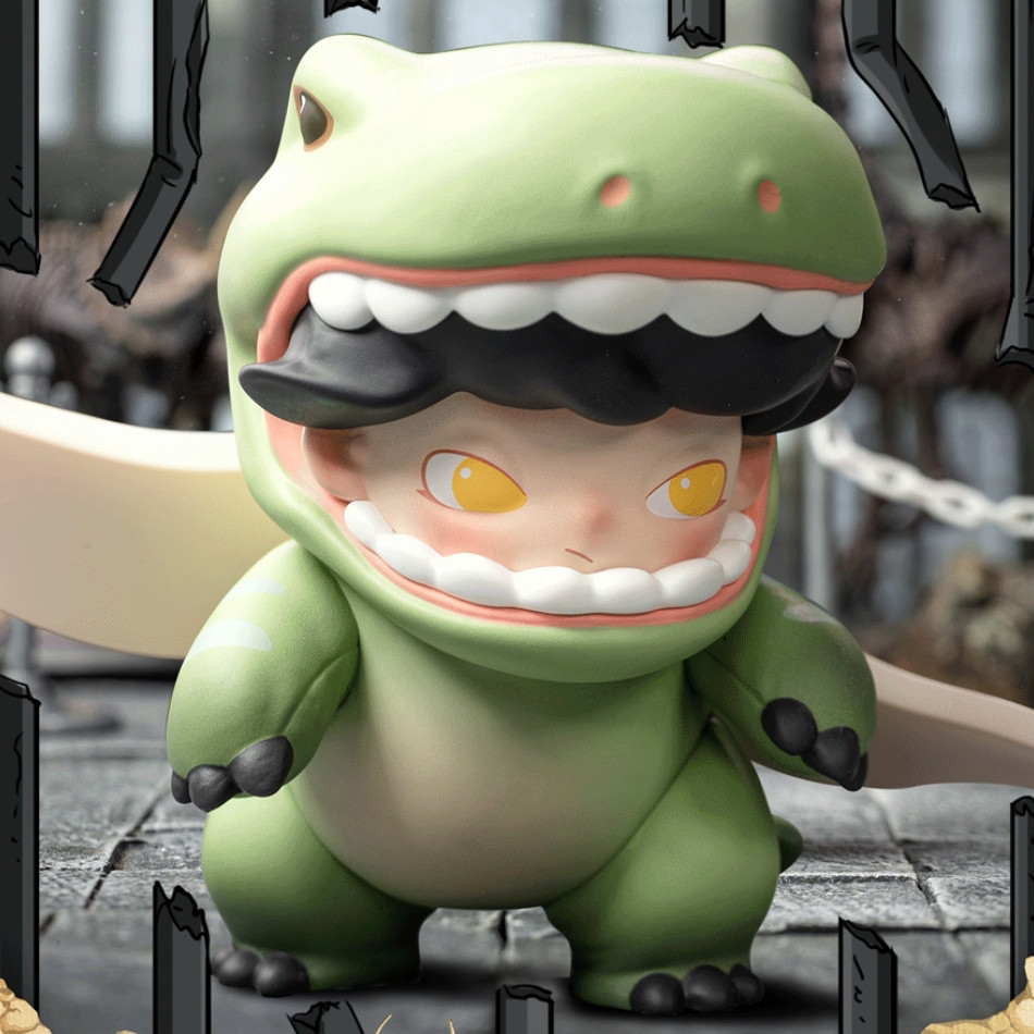 [ความลับ] POPMART DIMOO Jurassic World Series เครื่องประดับกล่องลึกลับของขวัญเล่นอินเทรนด์