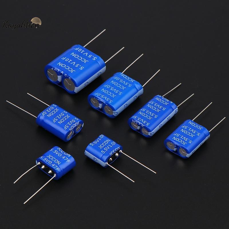 Kayaktion Super Capacitor Farad Capacitor 5.5V 0.47F 1F 1.5F 2.5F 3.5F 5.0F 10F ผสม Double Layer Car