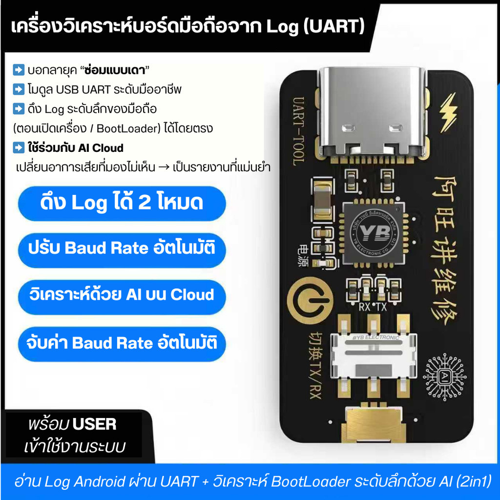 Tianyan Assistant เครื่องวิเคราะห์บอร์ดมือถือจาก Log (UART)อ่าน Log การเปิดเครื่อง Android ผ่าน UART