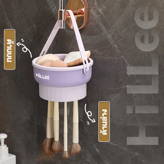 【Hillee ของแท้】ที่ล้างแปรงแต่งหน้า 3 In 1 อุปกรณ์ทําความสะอาดแปรงแต่งหน้า วัสดุซิลิโคน + PP ตากได้ พับได้
