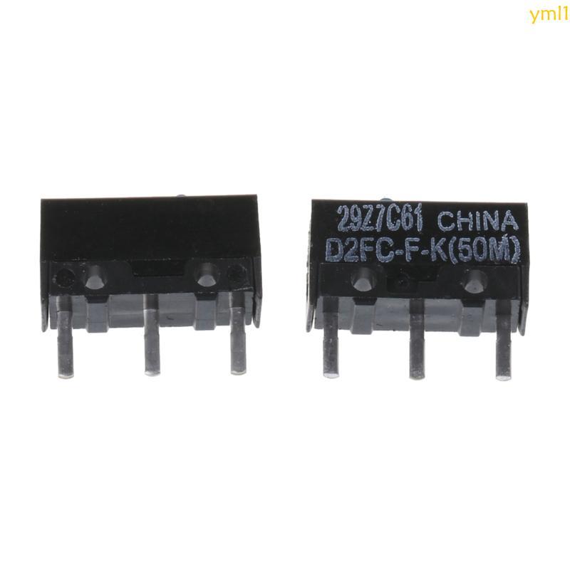 Yml1 2PCS 10PCS เมาส์ Micro Switch Original D2FC-FK Blue Dot 50M คลิก Microswitch