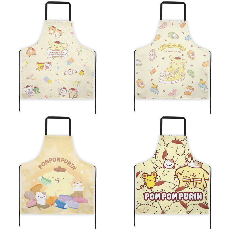 Pudding Dog Pom Pom Purin Net Purin กันน้ํา Oil-Proof Anti-Fouling ผ้ากันเปื้อนครัวผ้ากันเปื้อนนักเร