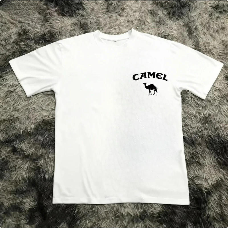 เสื้อยืดคอตตอนพิมพ์ลายวินเทจ No Prob Llama แขนสั้นสไตล์ลำลอง เสื้อผ้าสตรีทแวร์สำหรับผู้ชายและผู้หญิง