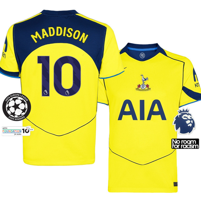 2526 Tottenham Hotspur third S-2XL เสื้อฟุตบอลแฟนคุณภาพสูง S-4xl