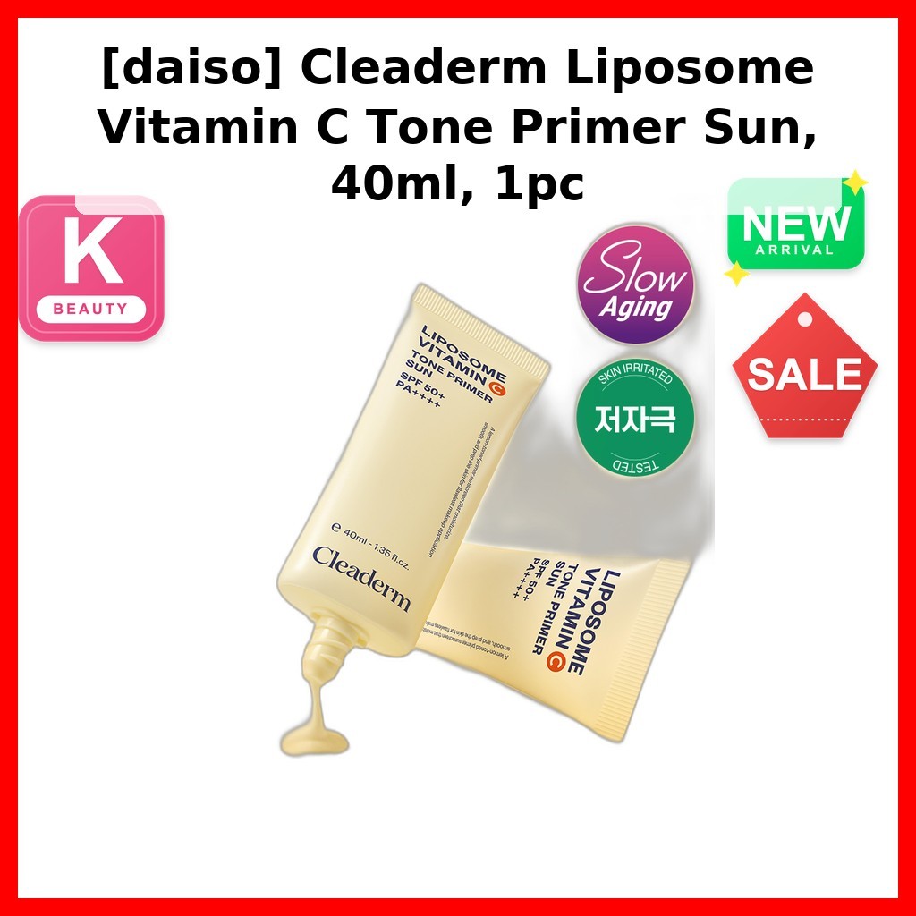 [daiso] Cleaderm Liposome Vitamin C Tone Primer Sun, 40ml, 1pc / Korean Tone Primer / Vitamin C Boos
