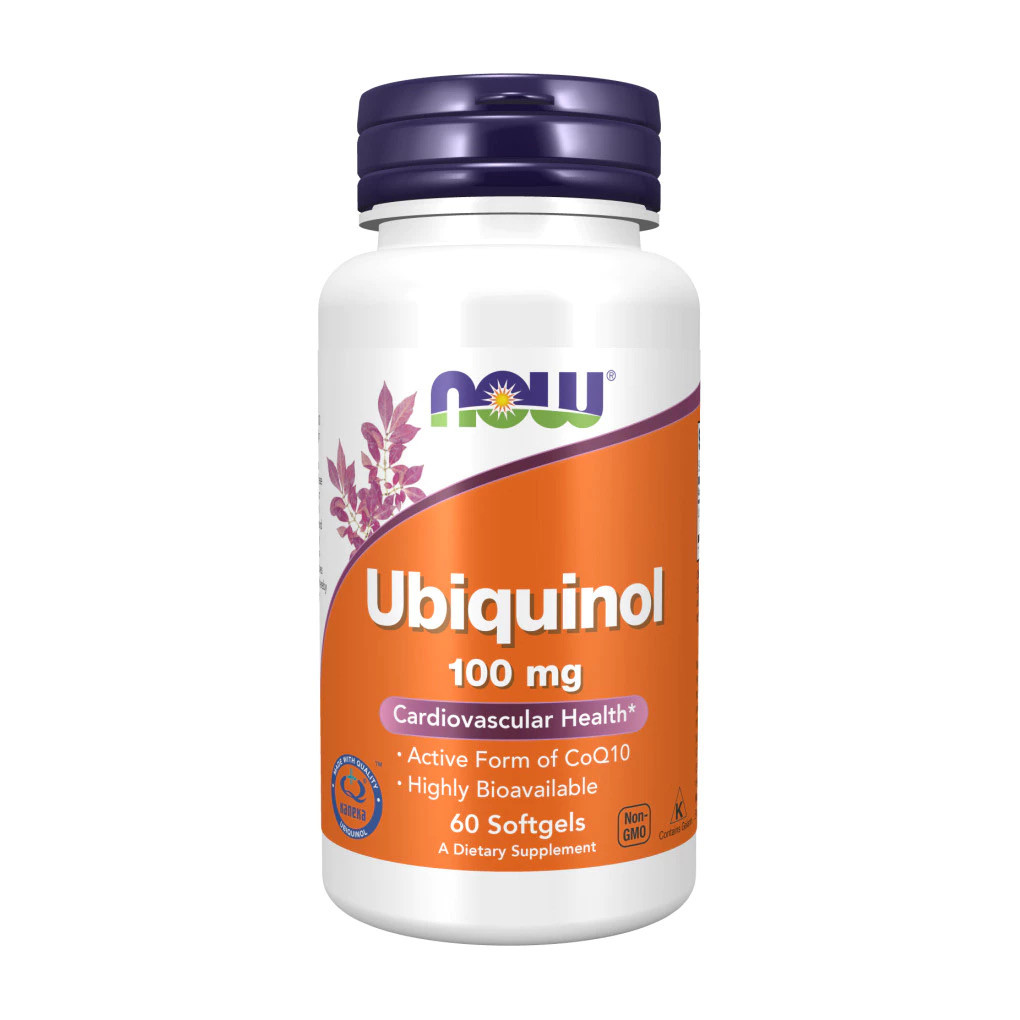 NOW Foods Ubiquinol 100 mg Soft Capsules, 60 capsules.