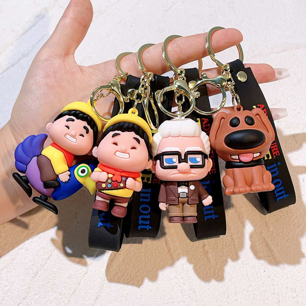 กุญแจ Pixar ตัวละคร Up (Carl, Russell) | PVC ของขวัญเด็ก ของสะสม กระเป๋า/กุญแจรถ​