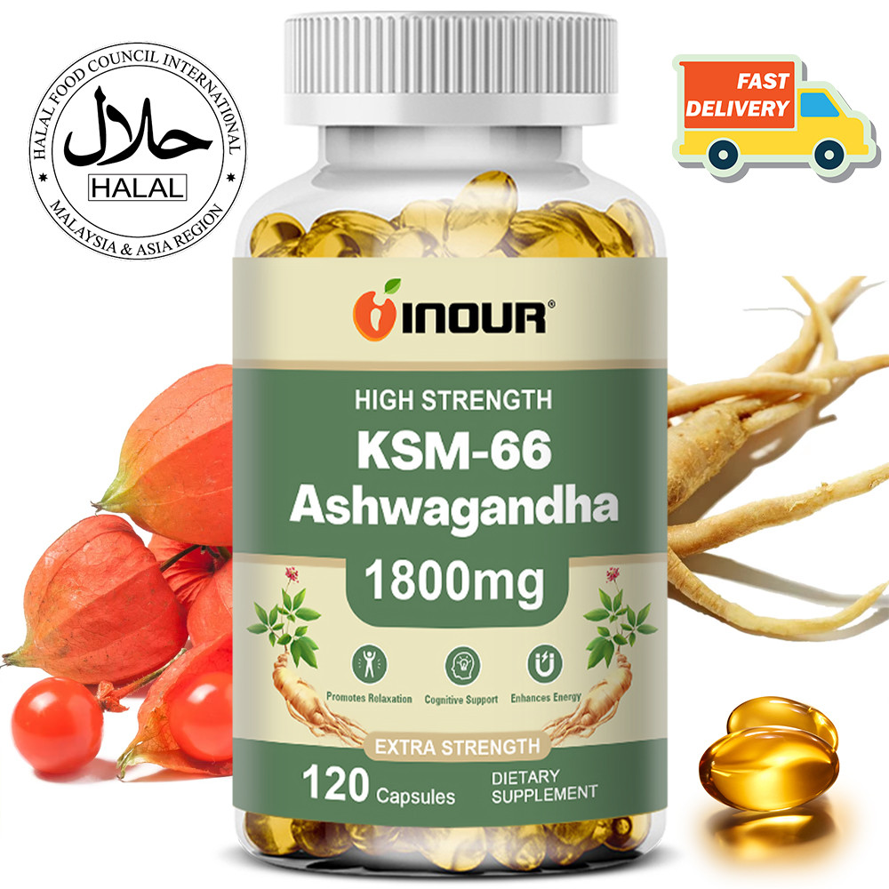 KSM-66 Ashwagandha 1800mg แคปซูล - ช่วยผ่อนคลาย บำรุงสมองและเพิ่มพลังงานตามธรรมชาติ
