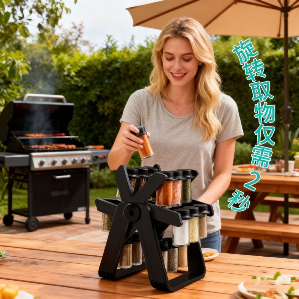 Rotating Spice Rack Kitchen-Specific Glass Spice Bottle Rack Rotating Seasoning Rack