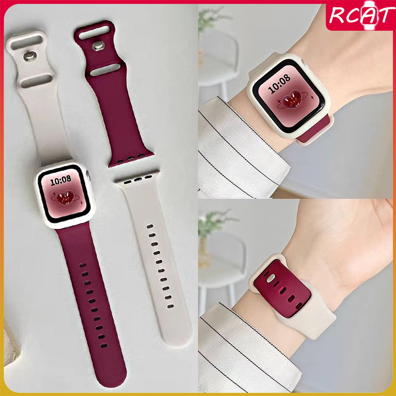 สายรัดกีฬาซิลิโคนอ่อน for Smartwatch SE 3 Ultra 3 2 49มม. Iwatch Series 11 10 9 8 7 6 5 4 3 2 1 46 45 44 42 41 40 38มม.
