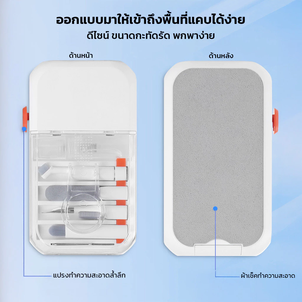 Moreno ชุดปากกาทำความสะอาด 14in1  สำหรับอุปกรณ์ไอที เลนส์กล้อง มือถือ คีย์บอร์ด ทำความสะอาดหูฟัง thumbnail 7