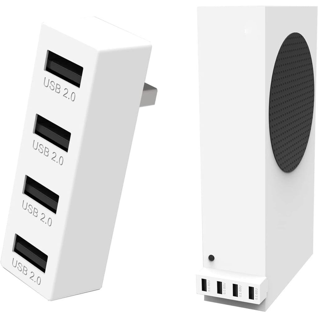 JZW-Shop 4 พอร์ต USB Hub 2.0 สําหรับ Xbox Series S, ความเร็วสูง USB Hub Splitter อะแดปเตอร์ขยายใช้งา