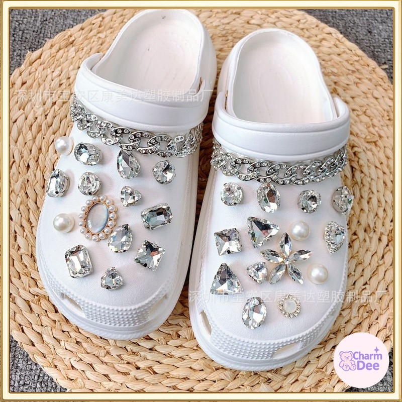 จี้รองเท้าแฟชั่น ชุดตัวต่อลายรองเท้า กันน้ำ | อุปกรณ์ตกแต่ง Clogs & Sandal สไตล์สากล