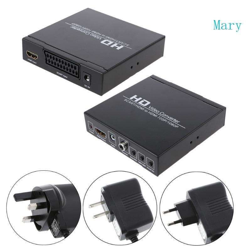 Mary Definition to Video Converter กล่อง 1080p Scaler 3 5 มม.เอาต์พุตโคแอกเชียลสําหรับคอนโซลเกม DVD 