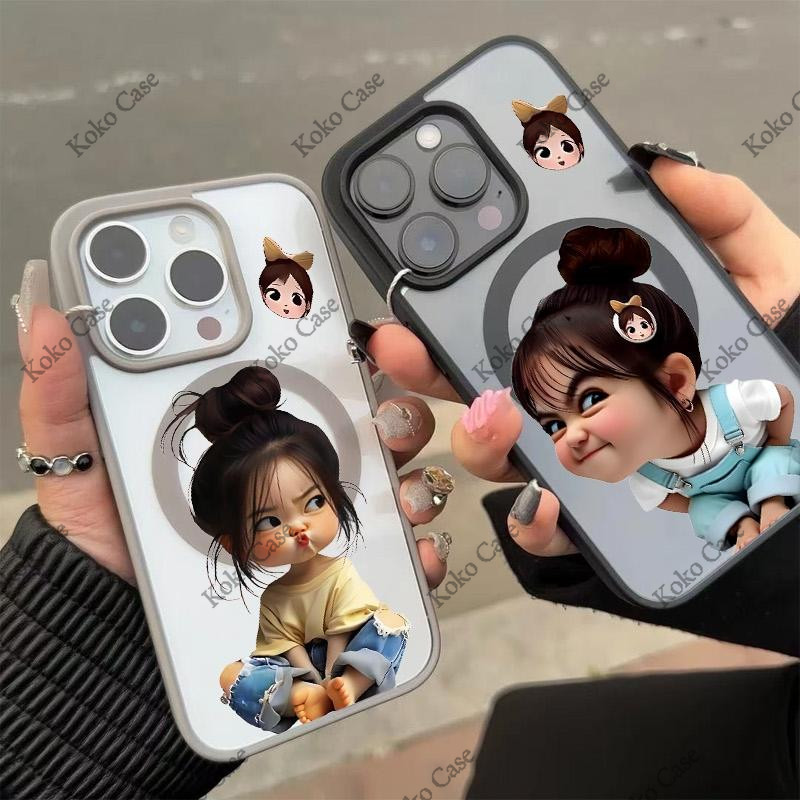 เข้ากันได้กับ iPhone 17 pro 16 Plus iPhone 15 Pro Max iPhone 13 14 iPhone 11 Pro เคสโทรศัพท์น่ารัก XPMSCX01&02&03&04