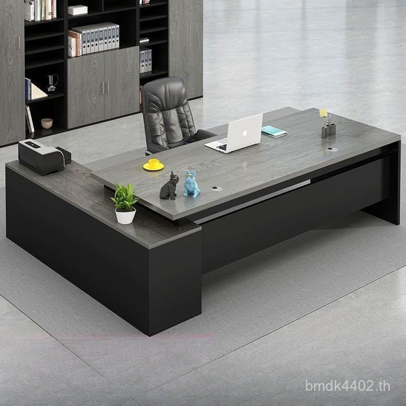 หนาโต๊ะ Boss Premium โต๊ะคอมพิวเตอร์พร้อมลิ้นชัก Two-in-One Desktop Presidential โต๊ะโมเดิร์น 53RW