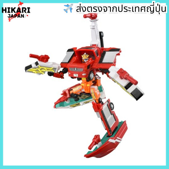 TAKARA TOMY Tomica Job Braver TJBDX Unite Fire Braver Fire Truck & Fireboat Combination Set Miniatur