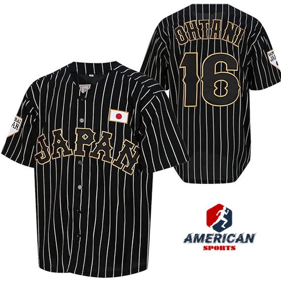 ทีมผู้ชาย Japan Shohei Ohtani Black Baseball Jersey