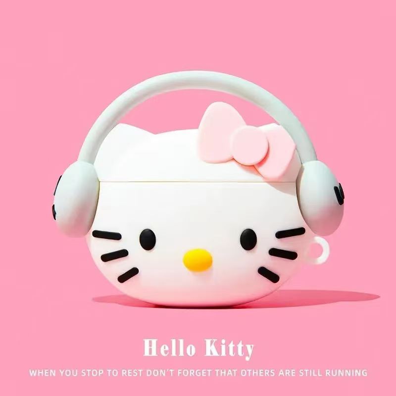 น่ารักการ์ตูน hello Kitty สําหรับ AirPods Pro3 นิ่มหูฟังไร้สายสําหรับ AirPods 4 Pro2 3 กรณีหูฟังอุปกรณ์เสริมฝาครอบป้องกัน - รูปที่ 5