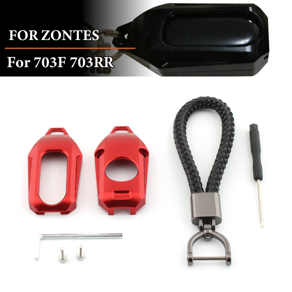 รถจักรยานยนต์ CNC ฝาครอบกุญแจกรณีพวงกุญแจสําหรับ ZONTES 703F 703R 703RR 703 RF RR 368K K368G 368E 36