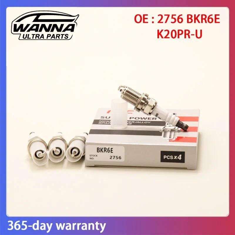 4 ชิ้น OE 2756 BKR6E FR7DC+ K20PR-U 96130723 หัวเทียนนิกเกิลสําหรับ HYUNDAI ACCENT KIA MAZDA CHEVROL