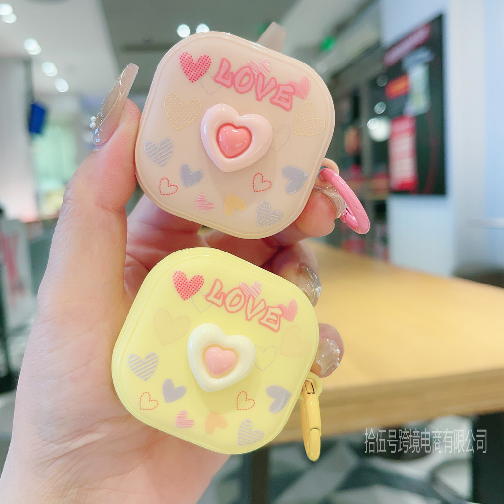 สําหรับ Samsung Galaxy Buds2/3Pro/Pro/live/fe เคสหูฟัง buds Core2025 รัก เคสแข็งป้องกันการตก